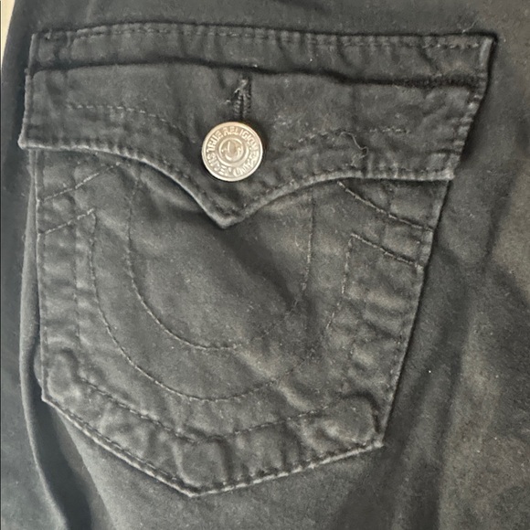 True Religion Krista Black cargo Jeans with Red Label - Picture 7 of 13